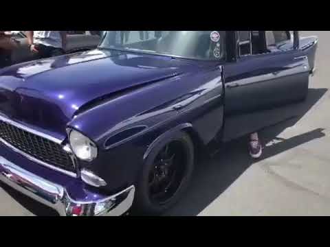 55 Chevy lsx454 with  black widow neighbor hater Muffler