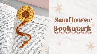 Easy Crochet Sunflower Bookmark Tutorial