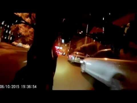 Bicycle hits the car door - dashcam (Suffergram)