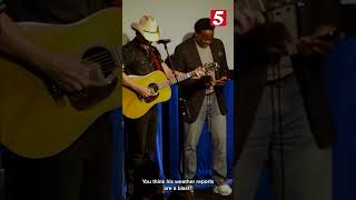 Brad Paisley and Lelan Statom do stand-up comedy together