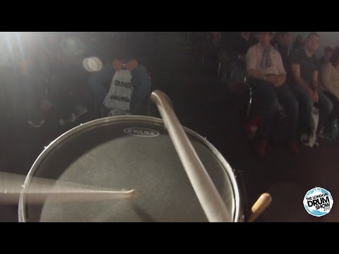 LCCM Beefeaters Drumline at The London Drum Show 2015