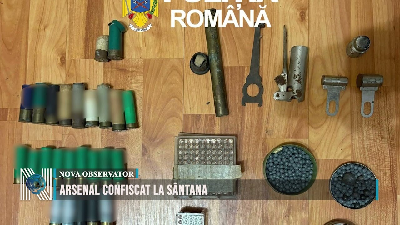 Arsenal confiscat la Sântana