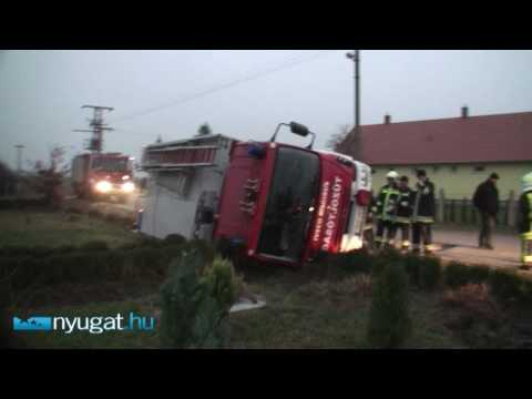 Tűzoltóautó balesete Harasztifaluban / Firetruck crash