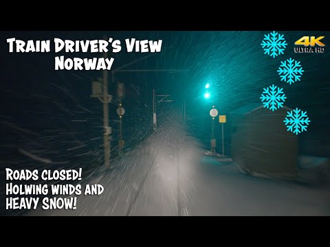 4K CABVIEW: Howling winds and HEAVY snow! 🌨️🌨️❄️🌬️