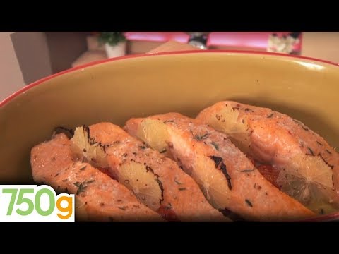 Recette Saumon au four moutarde–citron