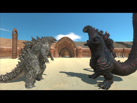 GODZILLA 2021 VS SHIN GODZILLA WHOO WILL WIN AT THE ARENA  - Animal Revolt Battle Simulator