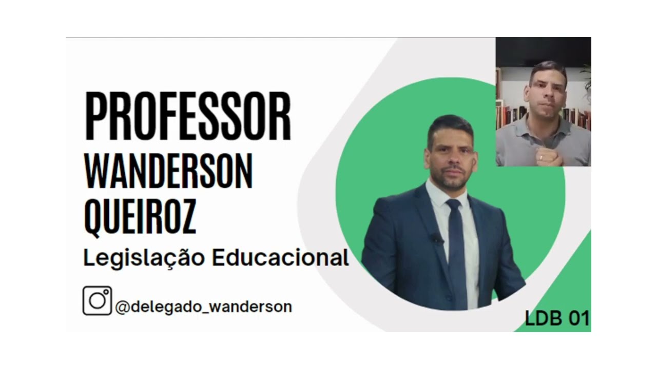 LDB lei 9394/96 AULA I , artigos  1º, 2º e 3º.