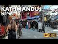 Kathmandu Thamel Walking Tour Nepal No Commentary Real City Sounds 4K