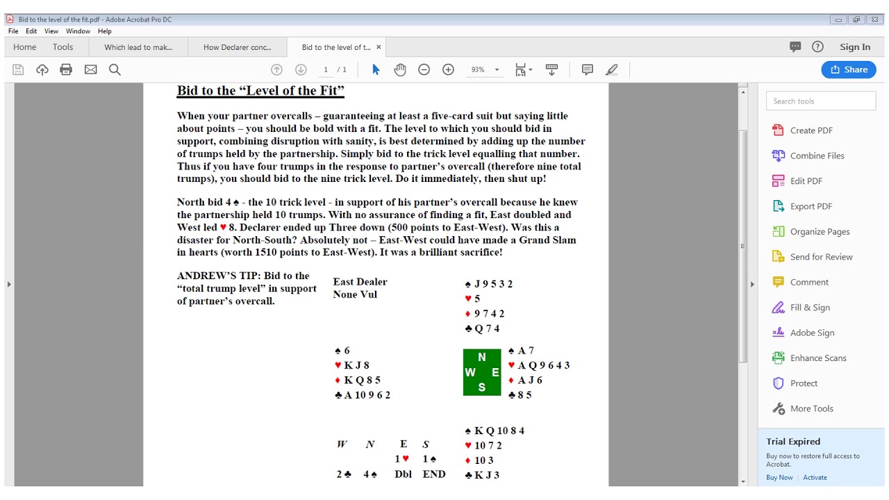 Bid to the level of the fit pdf