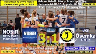 tv.nsk.pl 2019-03-10 NOSiR Nowy Dwór Mazowiecki vs UKS Ósemka Siedlce 3:1 skrót