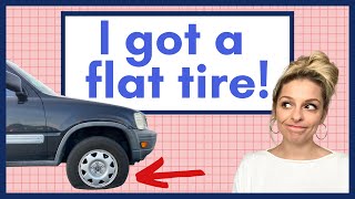 I got a Flat Tire! | Driving Vocabulary Words for English Language Learners