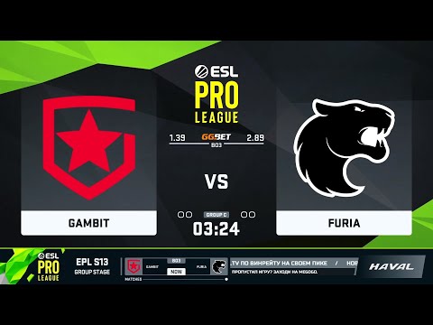 🔴  LIVE  Gambit vs Furia _ ESL Pro League Season 13