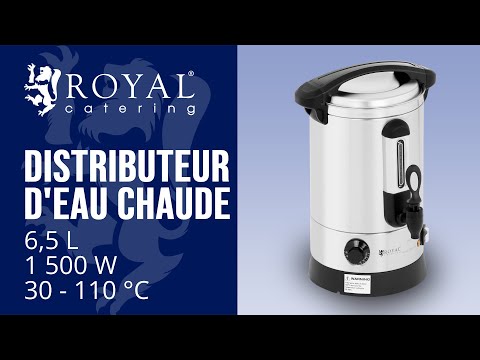 Vidéo - Distributeur d'eau chaude - 6,5 L - 1 500 W - double paroi