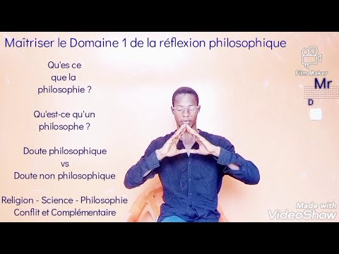Maîtrise du Domaine 1 de la réflexion philosophique. Qu'est-ce que la philosophie