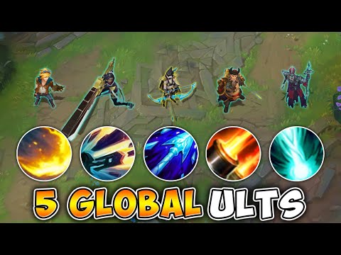 League of Legends but we have 5 global ultimates on one team
