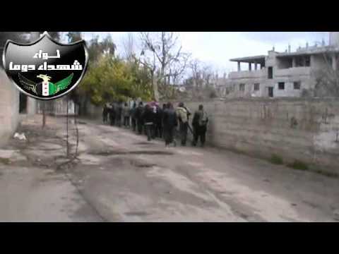 انتشار مقاتلي لواء شهداء دوما في محيط إدارة المركبات في ريف دمشق ضمن معركة "ربيع المجاهدين"