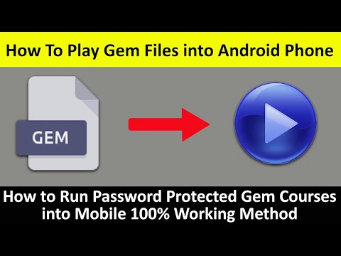 How to play gem encrypted files in Android  | How to run password protected gem PID courses | 2023