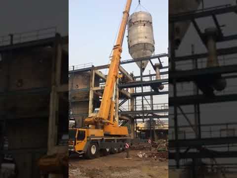 Steel Heavy Machinery Erection Work, On Site