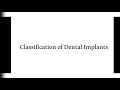 Implant Classification | Flossophical | Mnemonics