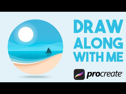Minimal Beach Procreate tutorial - Ep 83
