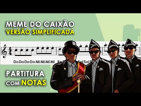 Meme do Caixão | Partitura com Notas para Flauta Doce, Violino | Astronomia - Tony Igy