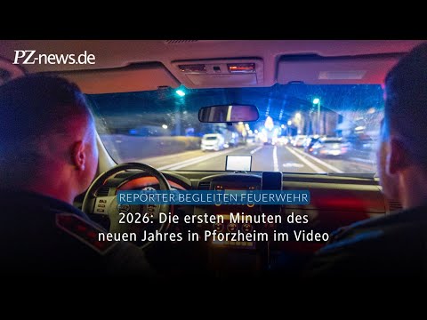 PZ-Reporter in der Silvesternacht unterwegs mit der Pforzheimer Feuerwehr