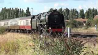 preview picture of video 'BR Standard Class 7 no.70000 'Britannia' at March railway station on 11th September 2012'