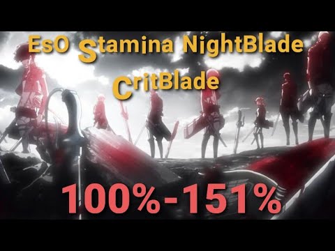 ESO 1vX Stamina NightBlade CritBlade Build Waking Flame