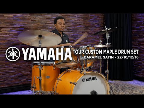 Yamaha Tour Custom Maple Drum Set 22/10/12/16 - Caramel Satin (TMP2F4CRS)