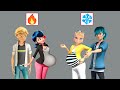 ️ Miraculous Ladybug Chloé Glow Into FIRE And ICE Epic Transformation Stars WOW