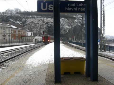 Odjezd vlaku R 1161 + hlášení vlaku Sp 1694 - Ústí nad Labem hl.n.