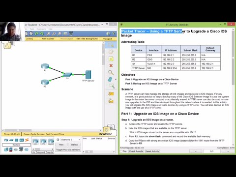 10.3.3.5 - 9.1.2.5 Packet Tracer - Using a TFTP Server to Upgrade a Cisco IOS Image