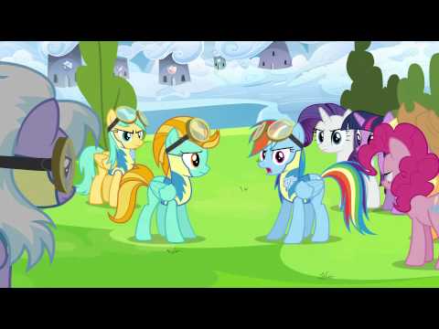Rainbow Dash stands up to Lightning dust