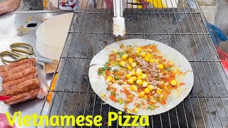 Amazing!! Popular delicious street food in Vietnam | Vietnamese Pizza