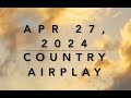 Billboard Top 60 Country Airplay Apr 27 2024
