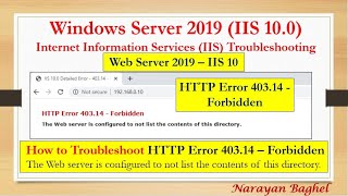 Web Server 2019 – HTTP Error 403.14 - Forbidden, Error Code    0x00000000 - 13