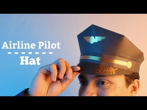 How to make an Airline Captain Hat using Paper - DIY Pilot Hat