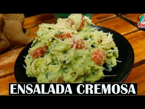 RECETA de ensalada de aguacate cremosa / ensalada Saludable / cómo prparar ensaladas ricas