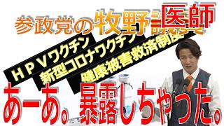 参政党の牧野医師‼厚生労働委員会に乱入‼ついに本職の本領発揮‼【HPV、新コロ、予防接種健康被害救済制度、全てバラします！】