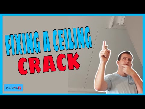 How to fix a ceiling crack. Filling a ceiling crack.