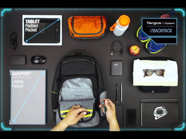 Vídeo relacionado con Targus TCG670GL Mochila para portátil de entre 15 y 17,3 pulgadas CityGear - Negra