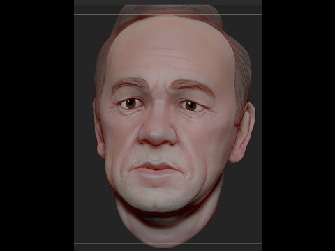 Kevin Spacey - 3D Head Bust Zbrush