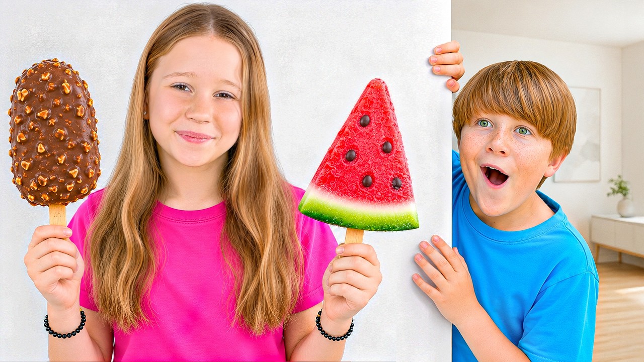 Nastya's friends are making healthy ice cream