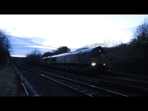 GBRf Class 66 No. 66743 + 60002 on 6E17 Liverpool Biomass Tml - Drax Aes @ Denton on 28.12.19 - HD