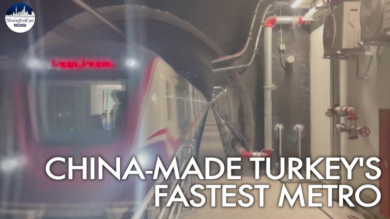 '24min from central to airport' China-made high-speed trains begin to run on Istanbul's metro