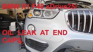 BMW X1 f48 xDrive25i B48 Engine Oil Leak at End Cap