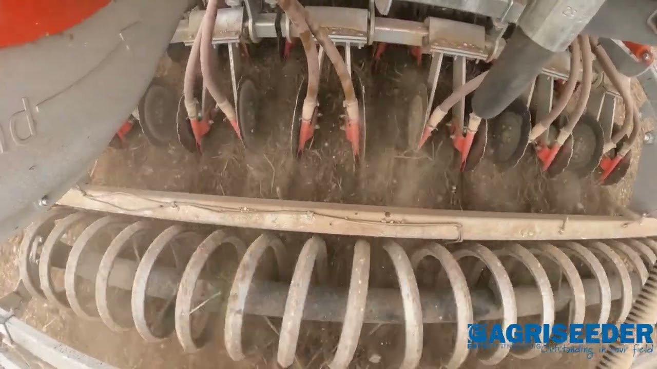 Erth Engineering Agriseeder Direct Seed Drill working Dorset, England.
