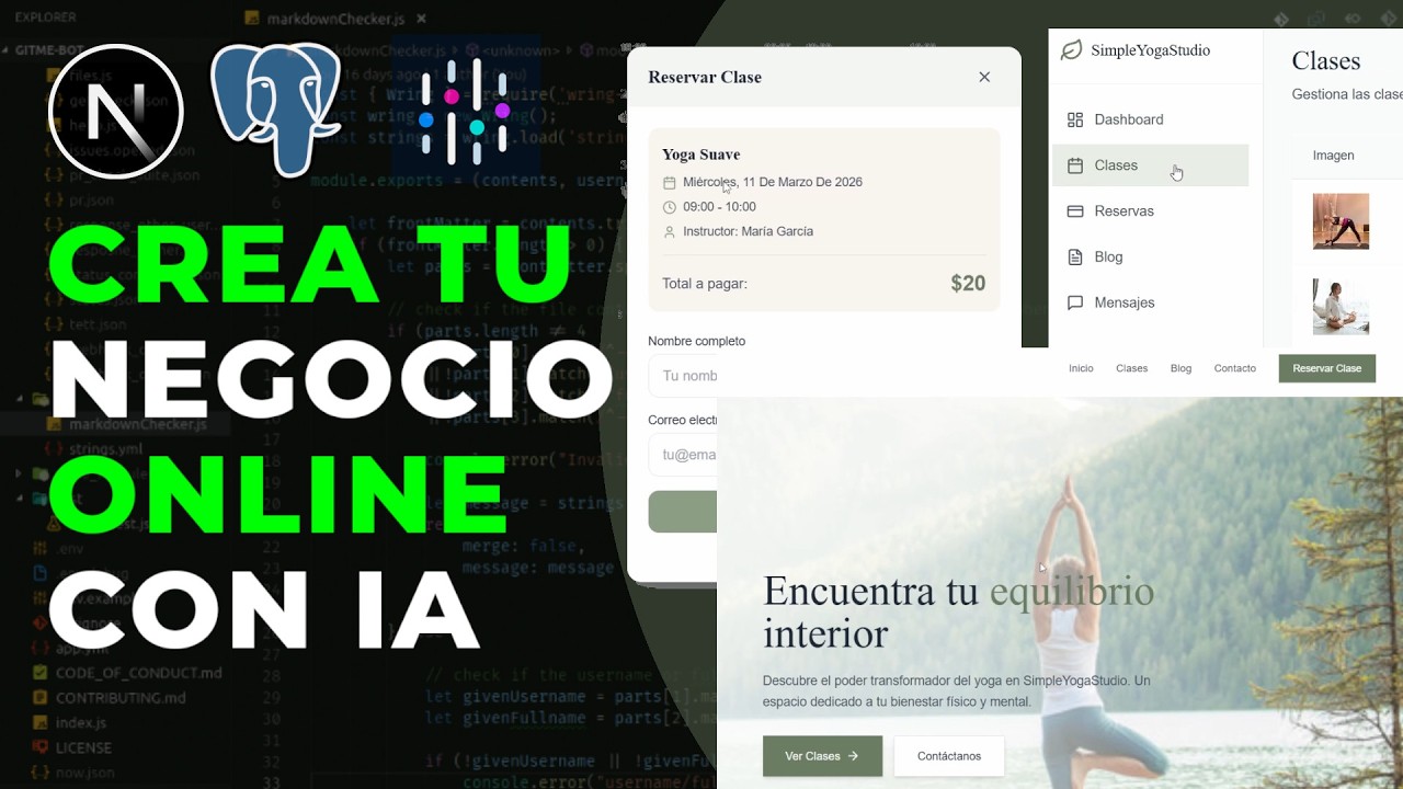 De cero a sitio web con pagos en menos de 1 hora usando IA