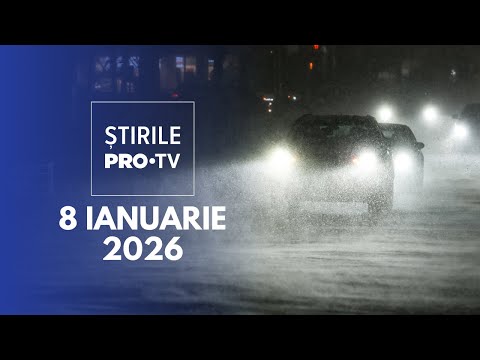 Știrile PRO TV - 8 Ianuarie 2026 | Val de accidente pe stratul de zăpadă