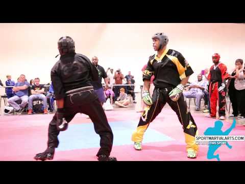 Askia Allison v Jason Bourelly - Men's Team Spar - 2015 NA Int'l Karate Championships